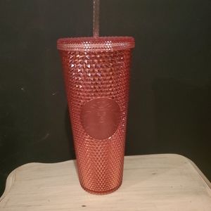 Starbucks studded tumbler, rose gold